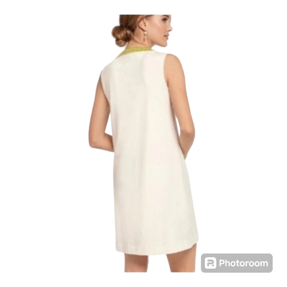 SPARTINA 449 IVORY RESORT DRESS WITH EMBROIDERED NECKLINE AND TASSELS - Picture 2 of 4